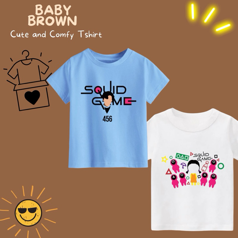 BAJU ANAK ATASAN ANAK LAKI-LAKI DISTRO KAOS ANAK LAKI-LAKI PEREMPUAN 1-12TAHUN SQUID GAME SERIES