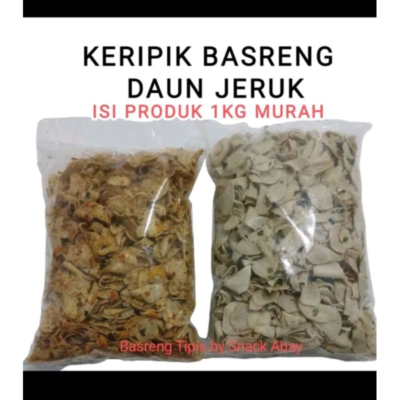 

Keripik Basreng Tipis Daun Jeruk Varian Ori dan Pedas Isi Produk 1kg