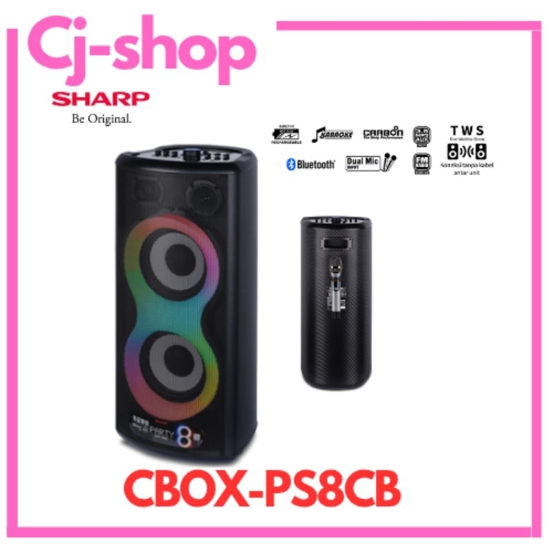 Sharp CBOX-PS8CB Speaker Portable
