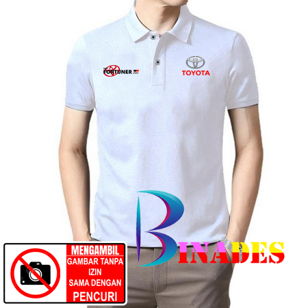 Jual Baju Kaos Kerah Model Polo TOYOTA NEW FORTUNER 2.8GR SPORT Tampak Depan - A BINADES