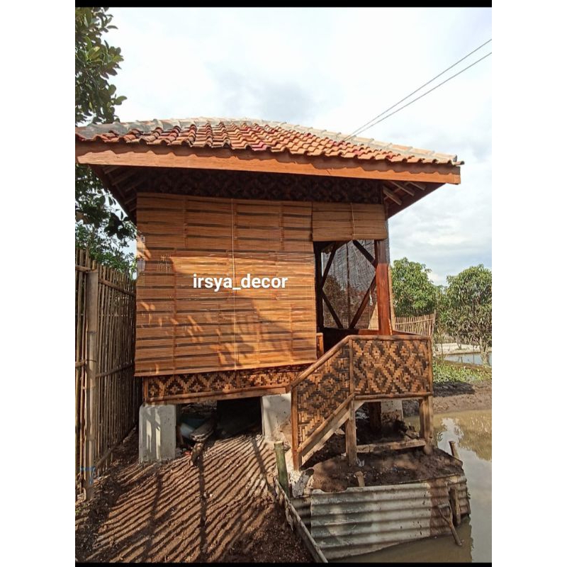 Tirai bambu gulung free flitur+motif