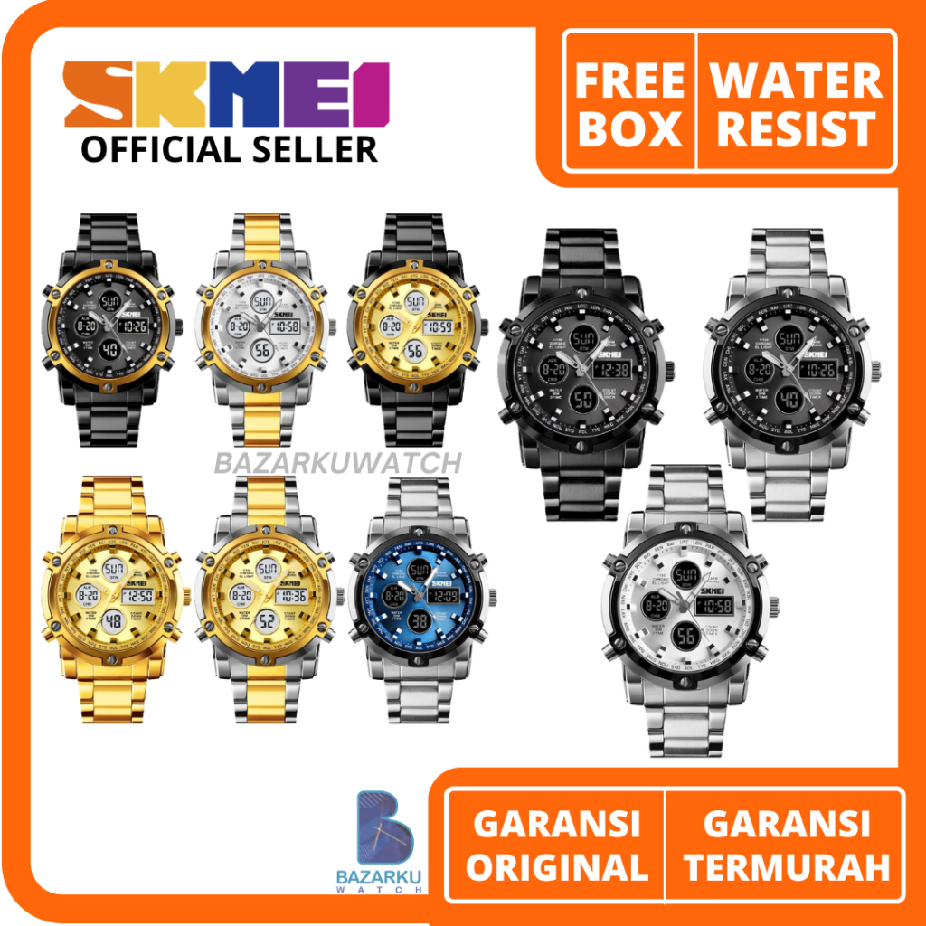 Jam Tangan Pria Skmei 1389 Jam Tangan Skmei Jam Tangan Rantai Jam Tangan Cowok Stainless Jam SKMEI