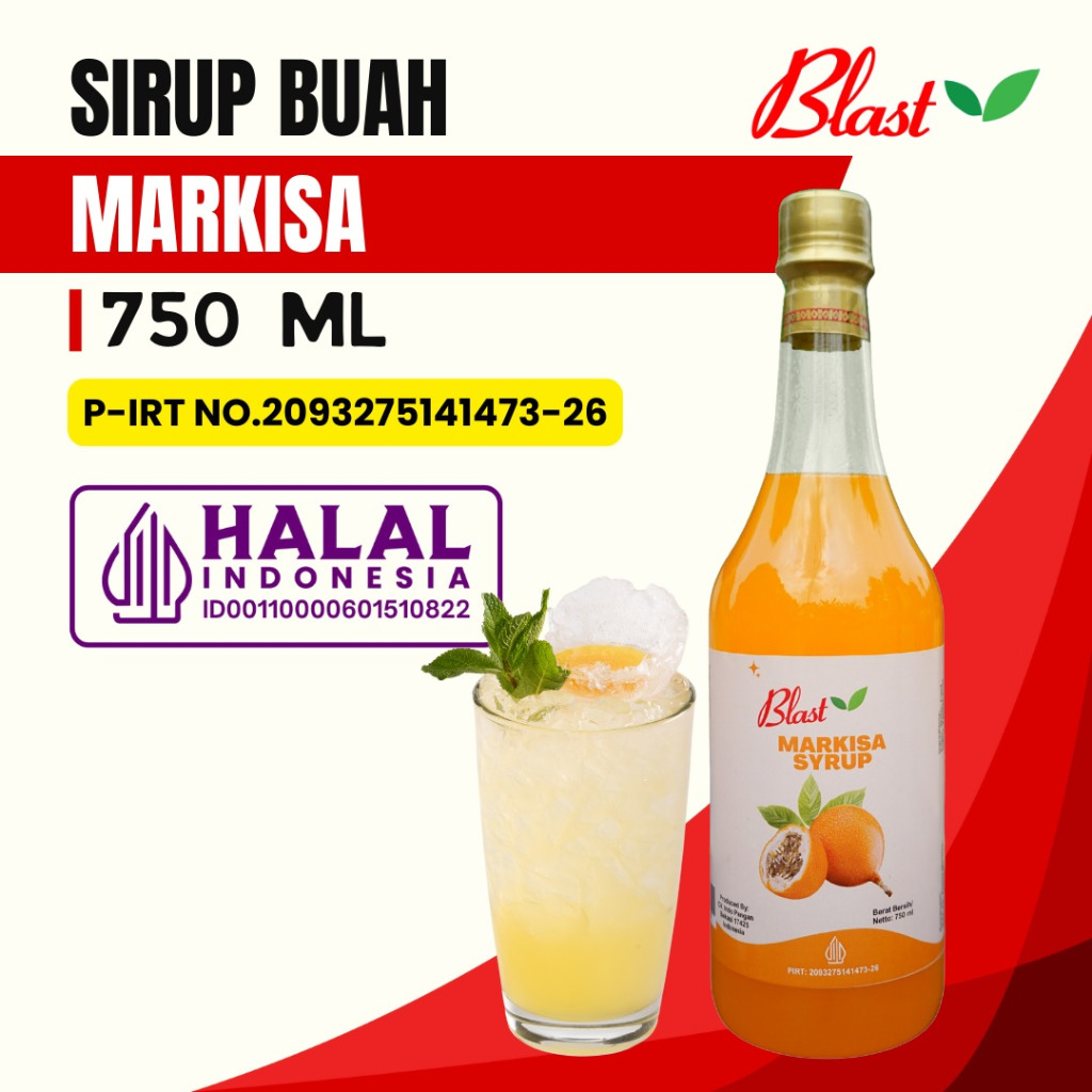 

Syrup MARKISA 750 ml - Syrup Minuman Rasa Markisah - Sirup Buah / Fruit Drink Flavour