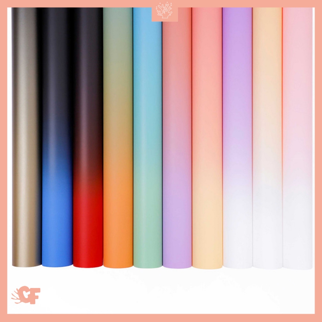 

20 LEMBAR Kertas Buket Bunga Gradasi Warna Buket Flower Wrapping Gradient Cellophane KB6183