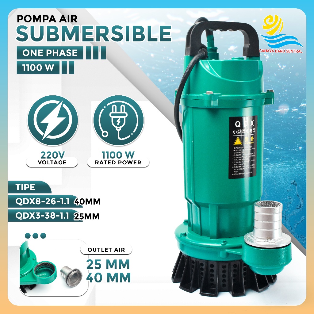 Pompa Celup Air Kotor - Pompa Sawah - Pompa Pekebunan 1100w Submersible Water Pump