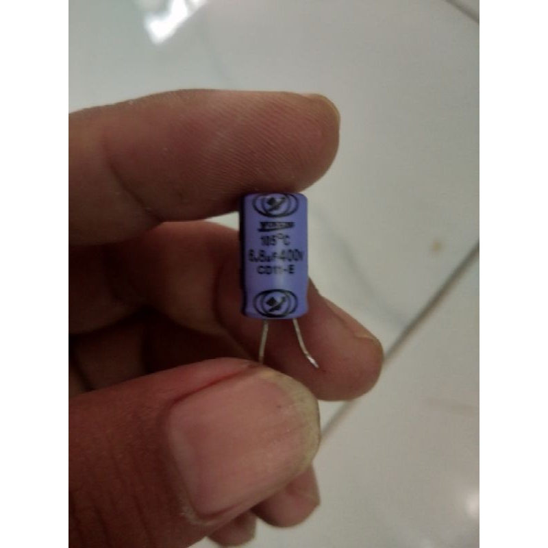 Elco 6,8uf 400V . cabutan lampu philips