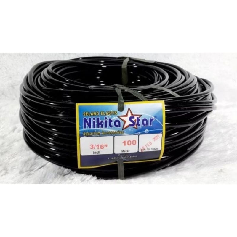 Selang Airator aerator aquarium Hitam 1meter/ selang Hidroponik