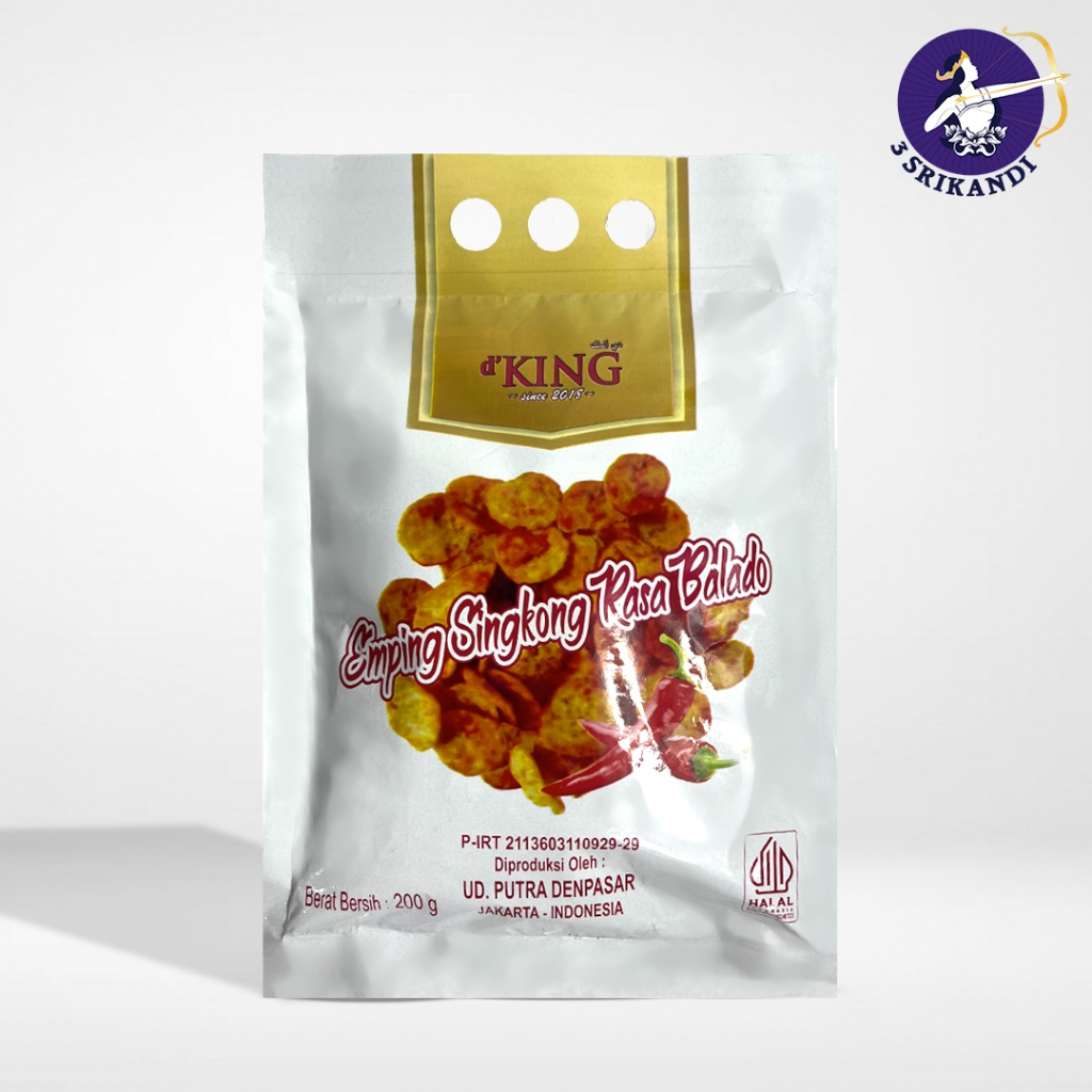 

Emping Singkong Rasa Balado, d'KING 200 Gram