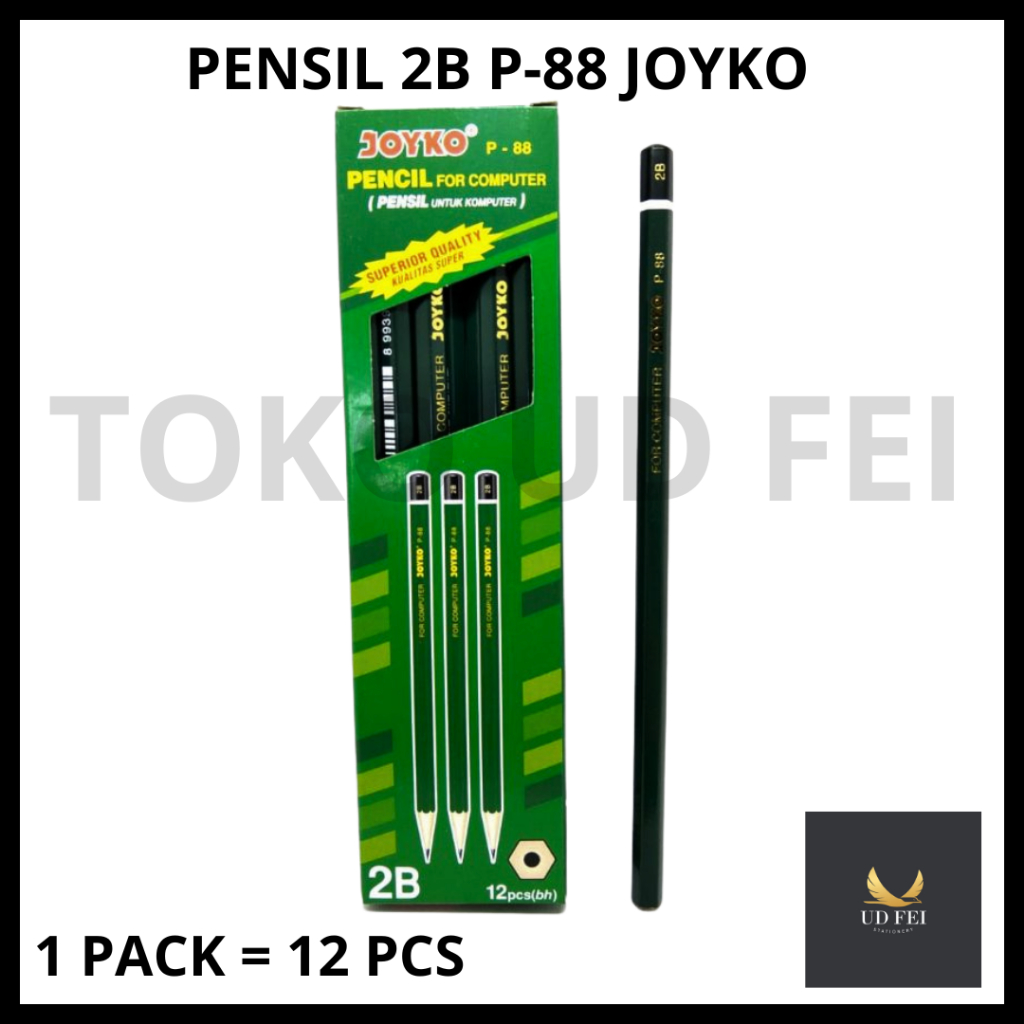 

(1 PACK = 12 PCS) Pensil 2B Joyko / Pensil 2B Joyko P90 / Pensil 2B Joyko P92 / Pensil 2B Joyko P88