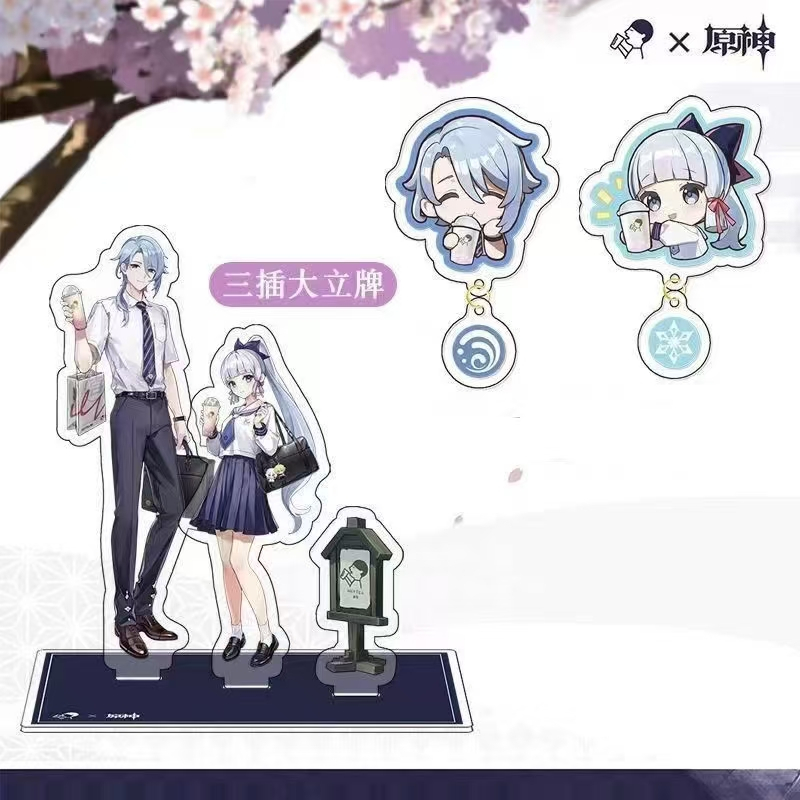 Genshin Impact x HeyTea Transparan Bening Koleksi Pajangan Figuran Anime Ayaka Ayato