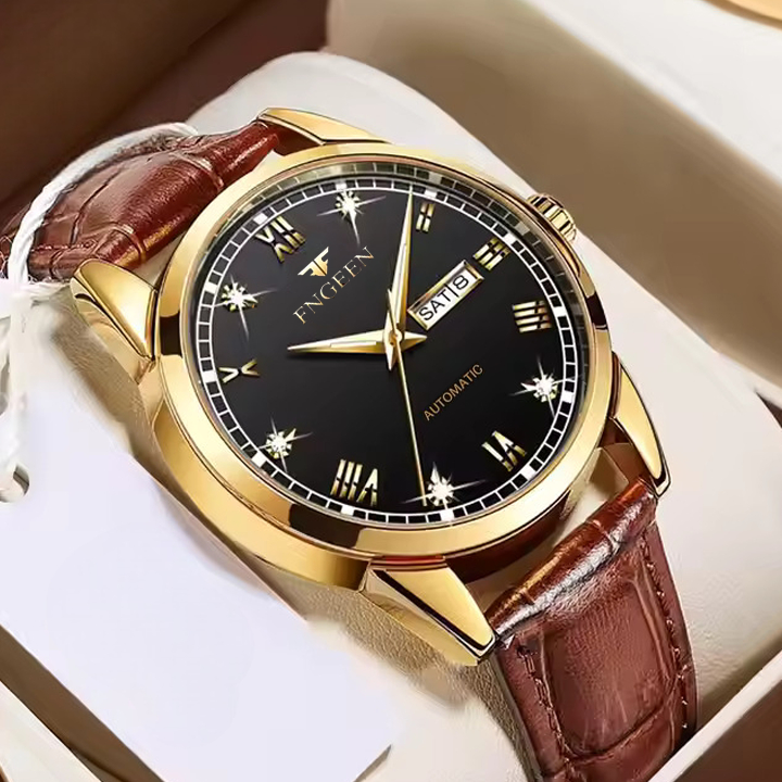 Jam Tangan Kasual Pria Kulit Premium Asli Original Tahan Air New Model Lexier Terbaru Luminous Berca