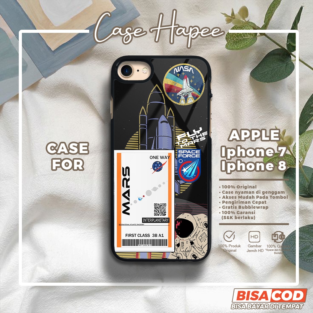 Case Iphone 7 Casing Iphone 8 [NASA] Casehapee Case Glossy Case Aesthetic Custom Case Premium Softca