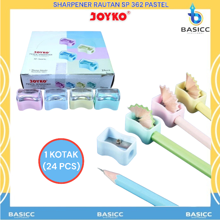 

Joyko Rautan Serutan Sharpener SP-362 Pastel | @1 Ktk=24Pcs