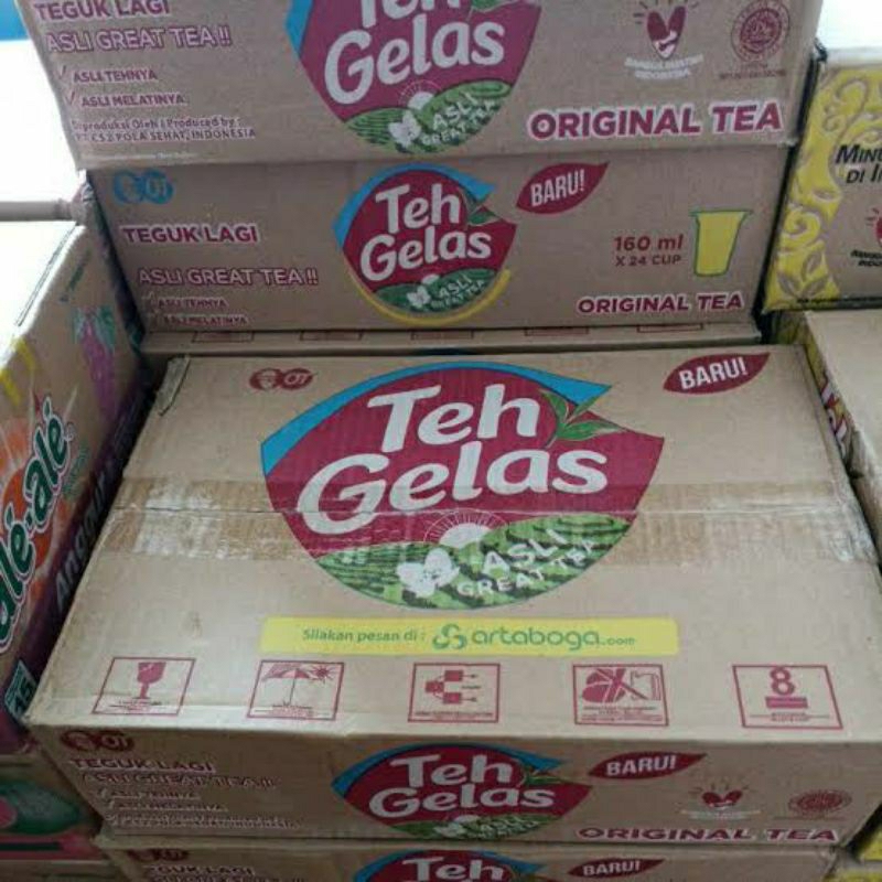 

jual teh gelas 1 dus isi 24 cup x 175 ml