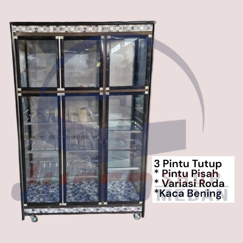 [ JUCCO ] RAK PIRING 3MC LACI - ALUMINIUM - LEMARI SAYUR - MEDAN