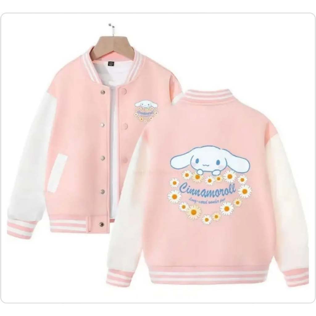 [ BEST SELLER ] Cute Cinnamoroll J.Basebal Anak Jacket Premium Jacket Baseball Anak Fleece Tebal Fit