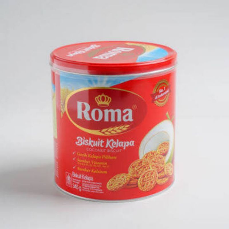 

Roma Kelapa Kaleng | biskuit kelapa berisi 12pcs/dus@345g