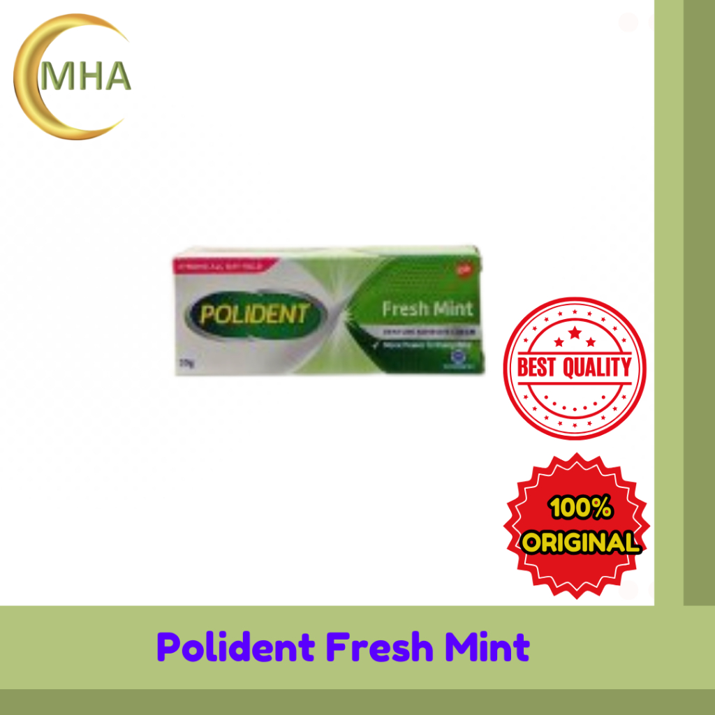 Polident Adhesive Lem Gigi Palsu Fresh Mint 20g