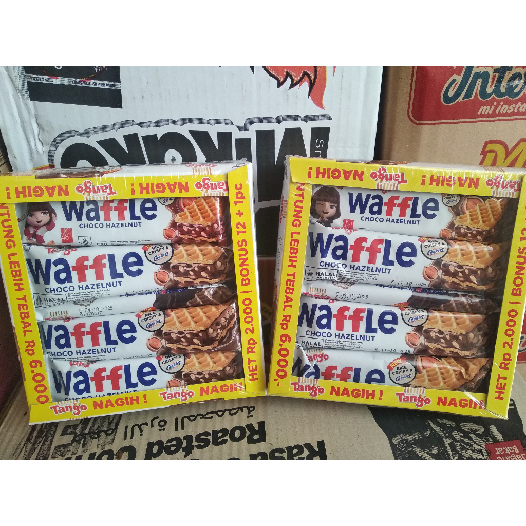 

TANGO WAFFLE CHOCO HAZELNUT BOX 25GR (1 BOX ISI 13)