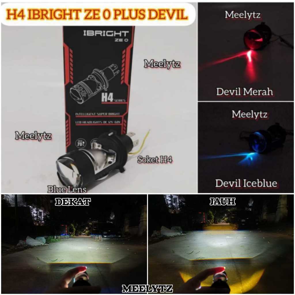 IBRIGHT ZE 0 lampu utama socket H4 motor mobil ac dc 12-24volt