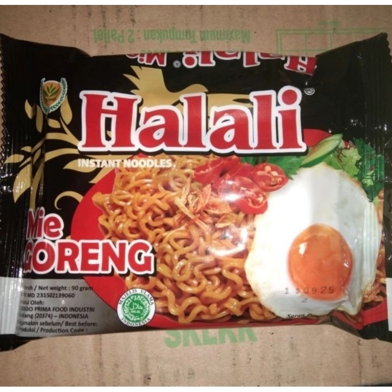 

Mie Halali Mie Instant Kuah kaldu Ayam / Mie Goreng 90 gr