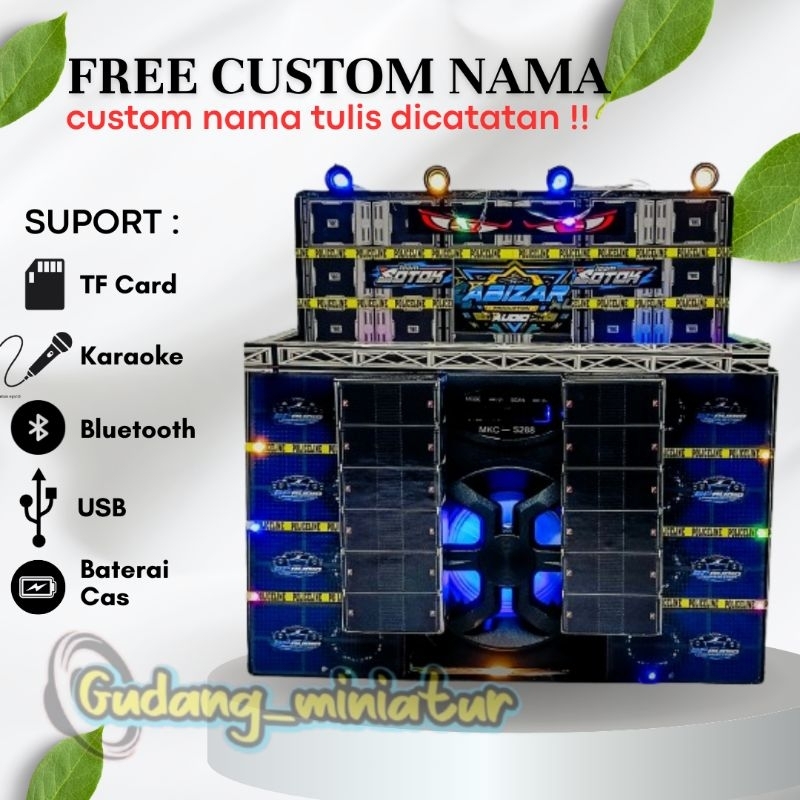 MINIATUR SOUND GANTUNG BLUETOOTH DAN USB KARAOKE Speaker 4 inch