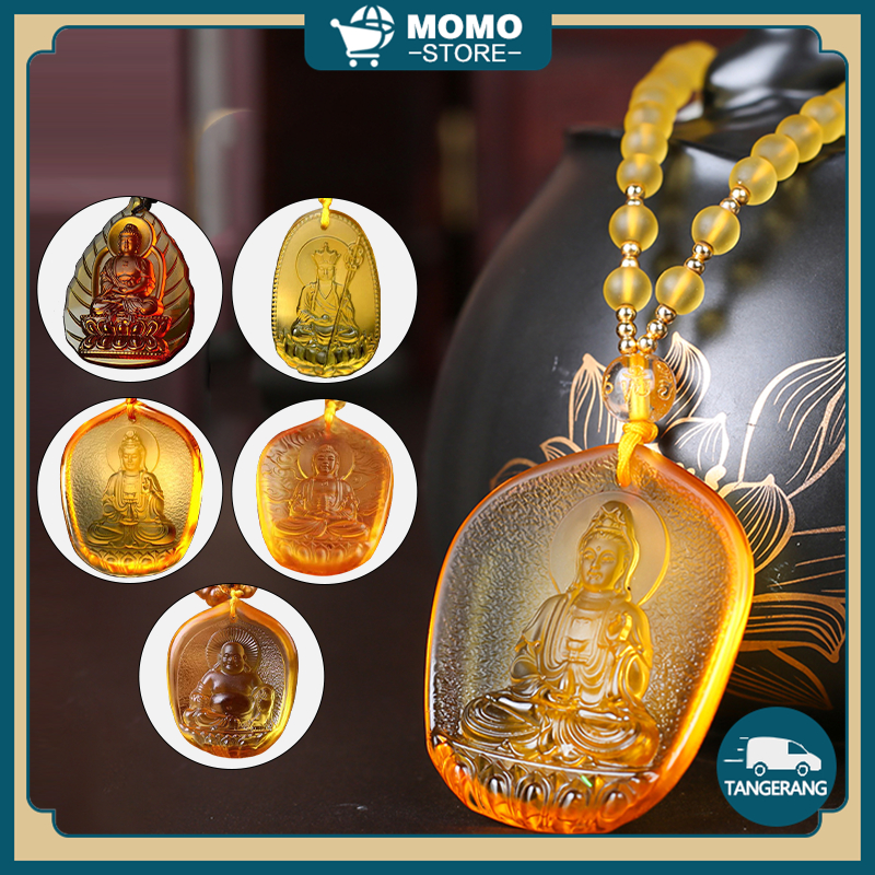Kalung Agama Buddha Bahan Sayu Liontin Dewi Kwan Im / Kalung Buddha Maitreya / Buddha Pengobatan Bha