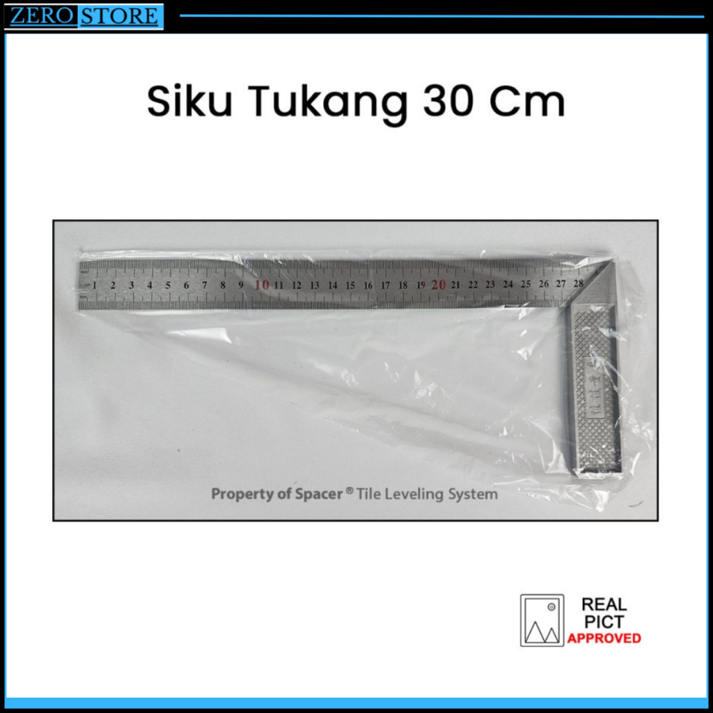 

Penggaris siku tukang 30 cm 12 inch Besi