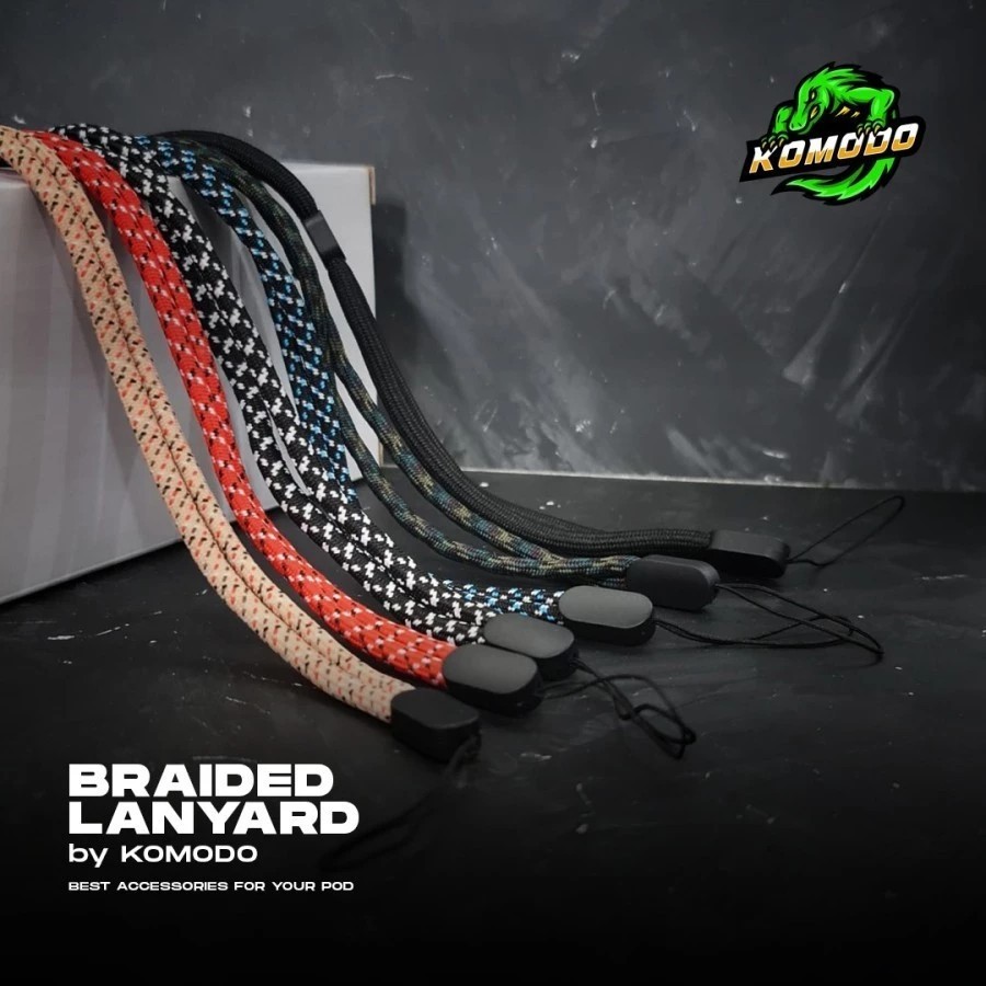 

Lanyard Braided Tali Gantungan + 3 Ring