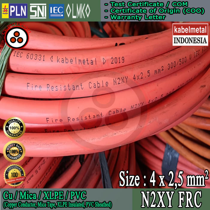 Kabel N2XY FRC 4x2,5 mm2 KABEL METAL (KMI) /4x2,5 mm/4 x 2.5 mm mm2/4x2,5mm mm2/4 x 2,5/4 x 2.5