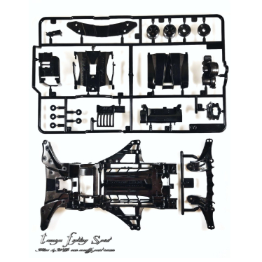 Rep Chassis FM-A Tamiya  FM-A Chassis ABS + Gear box DAXING Black - CS401