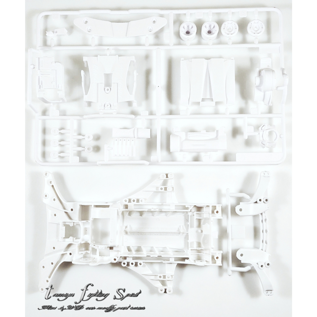 Rep Tamiya FM-A Chassis + Gear box White - CS402