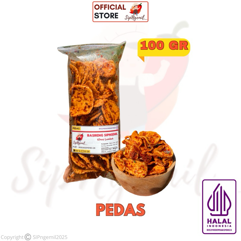 

BASRENG SIPngemil 100 gram PEDAS DAUN JERUK FULL BUMBU MELIMPAH