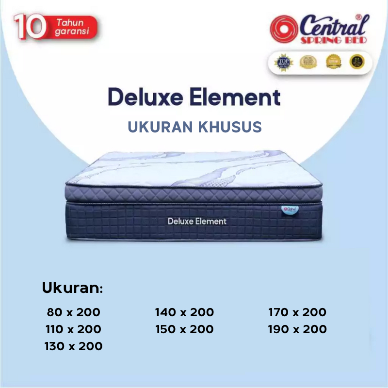 Central Springbed - Deluxe Element Ukuran Khusus | Matras (35 cm) | 80/110/130/140/150/170/190x200 |