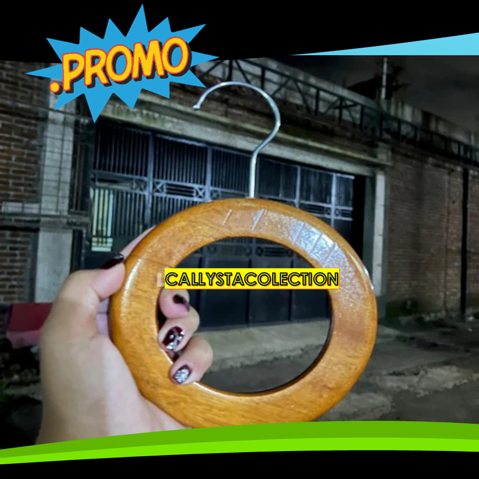 HANGER KAYU BULAT - HANGER HIJAB - HANGER KAYU - HANGER BULAT - HANGER HIJAB PARIS