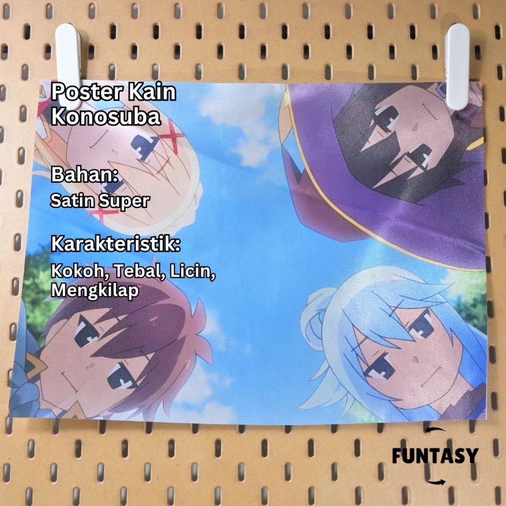 Hiasan Dinding Konosuba - Poster Kain Konosuba - Poster Konosuba  Unik Lucu Aestetik