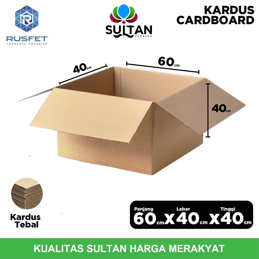 

KARDUS PACKING KARTON BOX 60x40x40cm Dus Kotak Packaging Polos tebal KARDUS BESAR