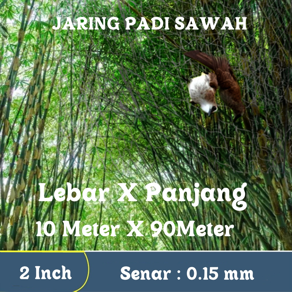 JARING BURUNG EMPRIT / JARING BURUNG / JARING PENUTUP PADI/ JARING 0.15mm 10X90M/200 100