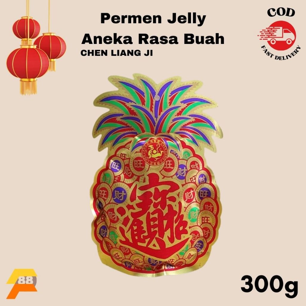 

Permen Jelly Aneka Rasa Buah Kemasan Nanas Chen Liang Ji 300gr