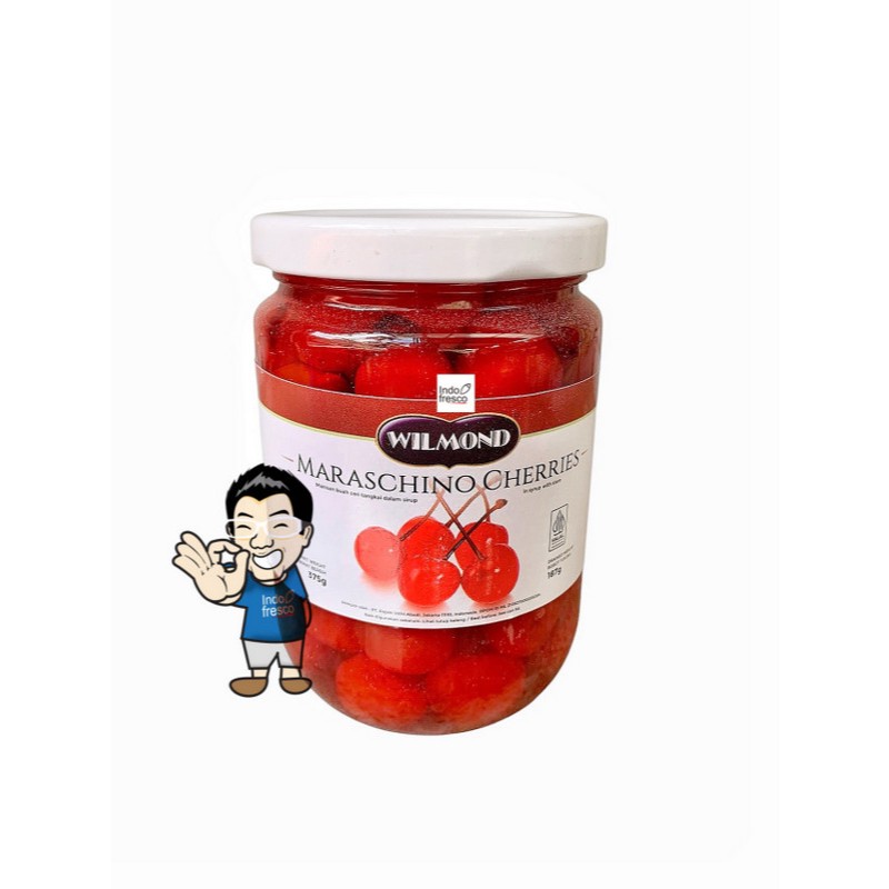 

Wilmond Maraschino Cherries In Syrup With Stem- Cherry Ceri Tangkai 375 g