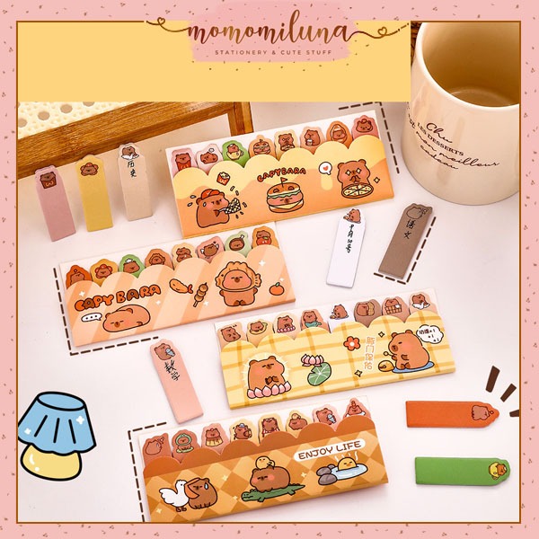 

Sticky notes capybara row lucu cute mini memo pointer notes HB1834