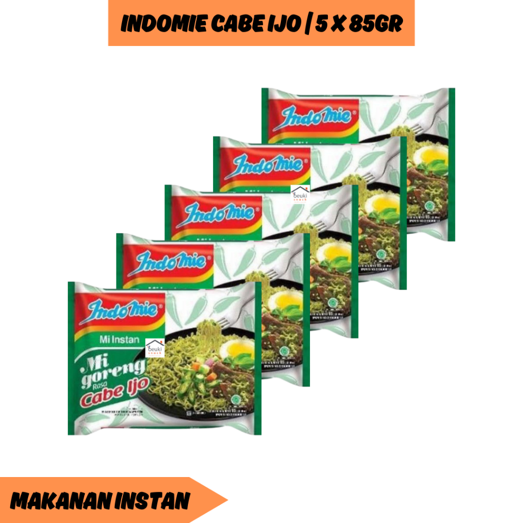 

5PCS Indomie Goreng Pedas Cabe Ijo Asli Langka di Pasaran