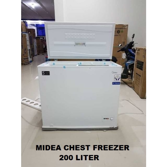 MIDEA HS 258CK CHEST FREEZER KAPASITAS 200 LITER KULKAS BOX 285 CK  Midea Chest Freezer HS-258CK Kap