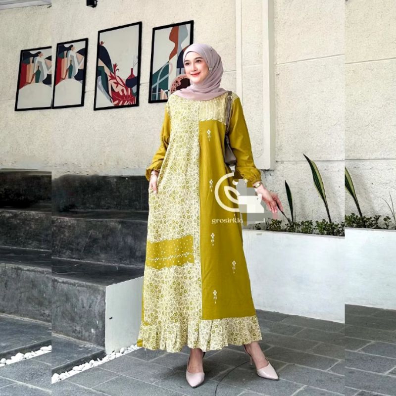 RECOMMENDED Gamis Sonata Rayon Premium Busui Bawah Rempel