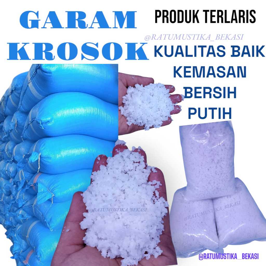 

GARAM KROSOK 1 pack - GARAM MAKAN- GARAM MASAK- GARAM KASAR - GARAM - SEA SALT - GARAM IKAN - GARAM IKAN - GARAM KASAR