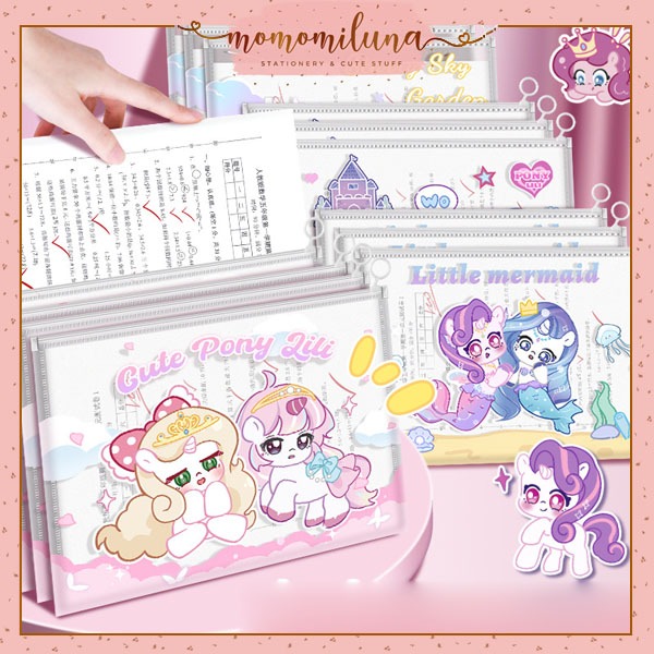 

Map file folder little pony cute zipperbag lucu organizer kertas dokumen HB1842