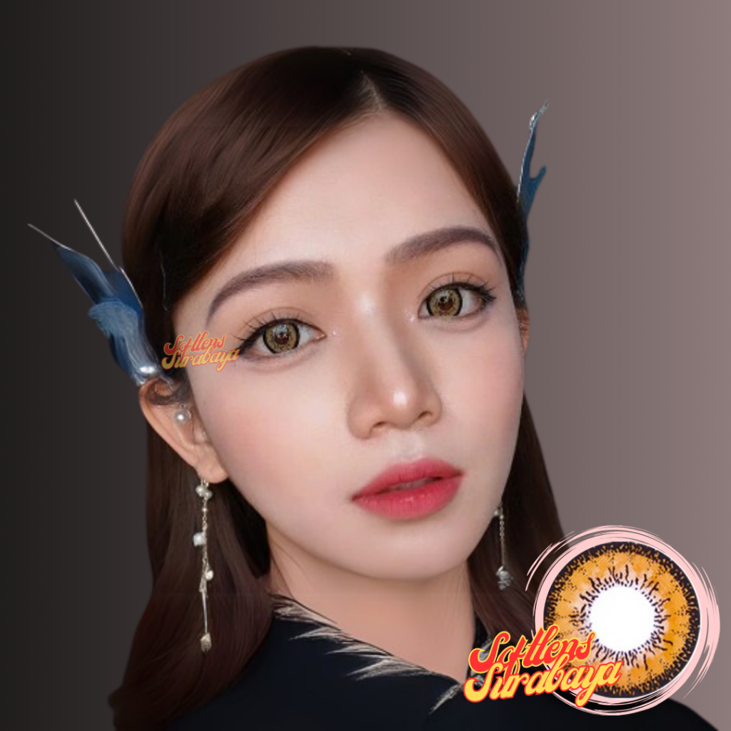 Softlens Vip Big Dolly Plus Brown -Soflens Instant Surabaya