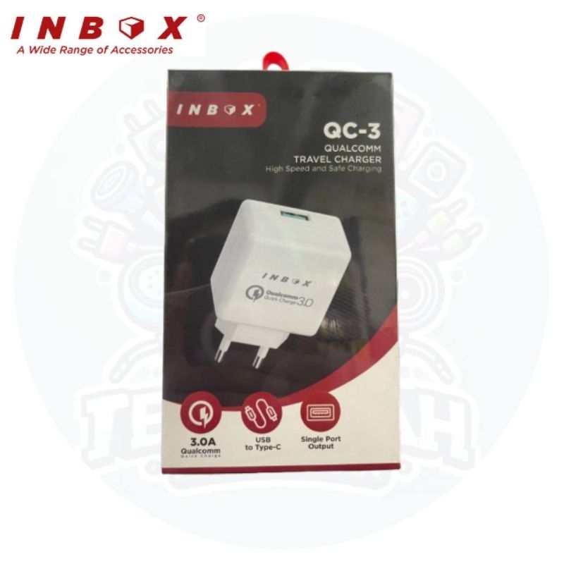 INBOX TRAVEL CHARGER QC-3 USB TO TYPE C