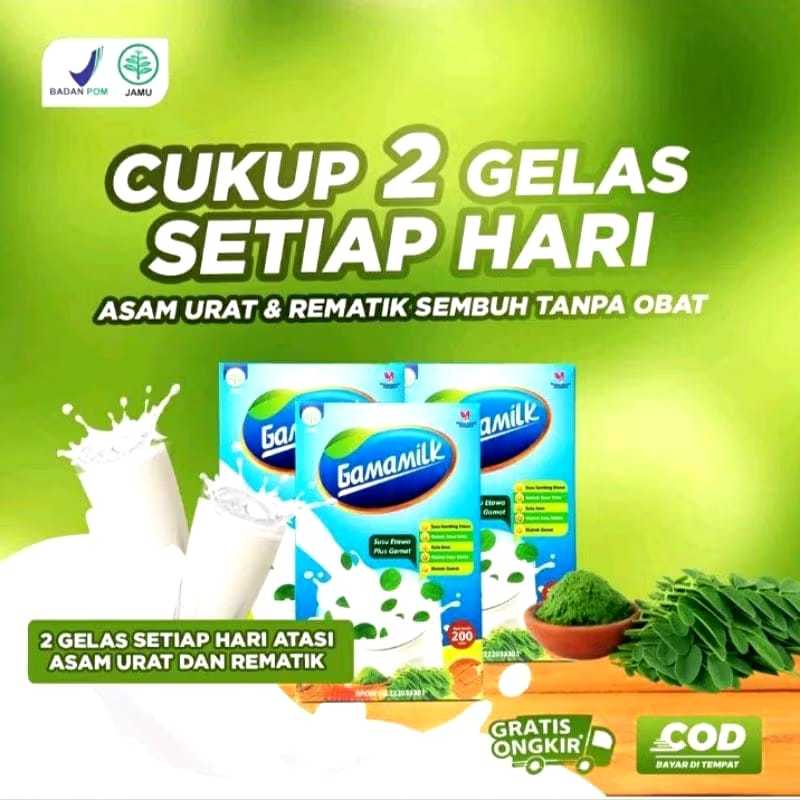 

GAMAMILK - Susu Etawa Ekstrak Daun Kelor Atasi Nyeri Sendi, Rematik, Sesak Nafas, Asam Urat