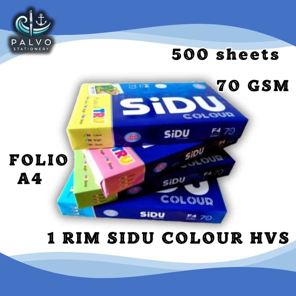 

SIDU KERTAS HVS WARNA A4 70GR COPIER 1 RIM (500 LEMBAR) KERTAS HVS A4 KERTAS FOTOCOPY/KERTAS HVS COLOR